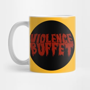 Violence Buffet Word Logo Blood Red Mug